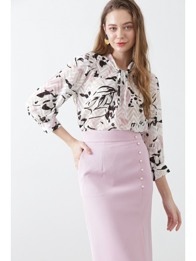 楽天市場】【SALE／50%OFF】◇オプティカルフラワープリントブラウス