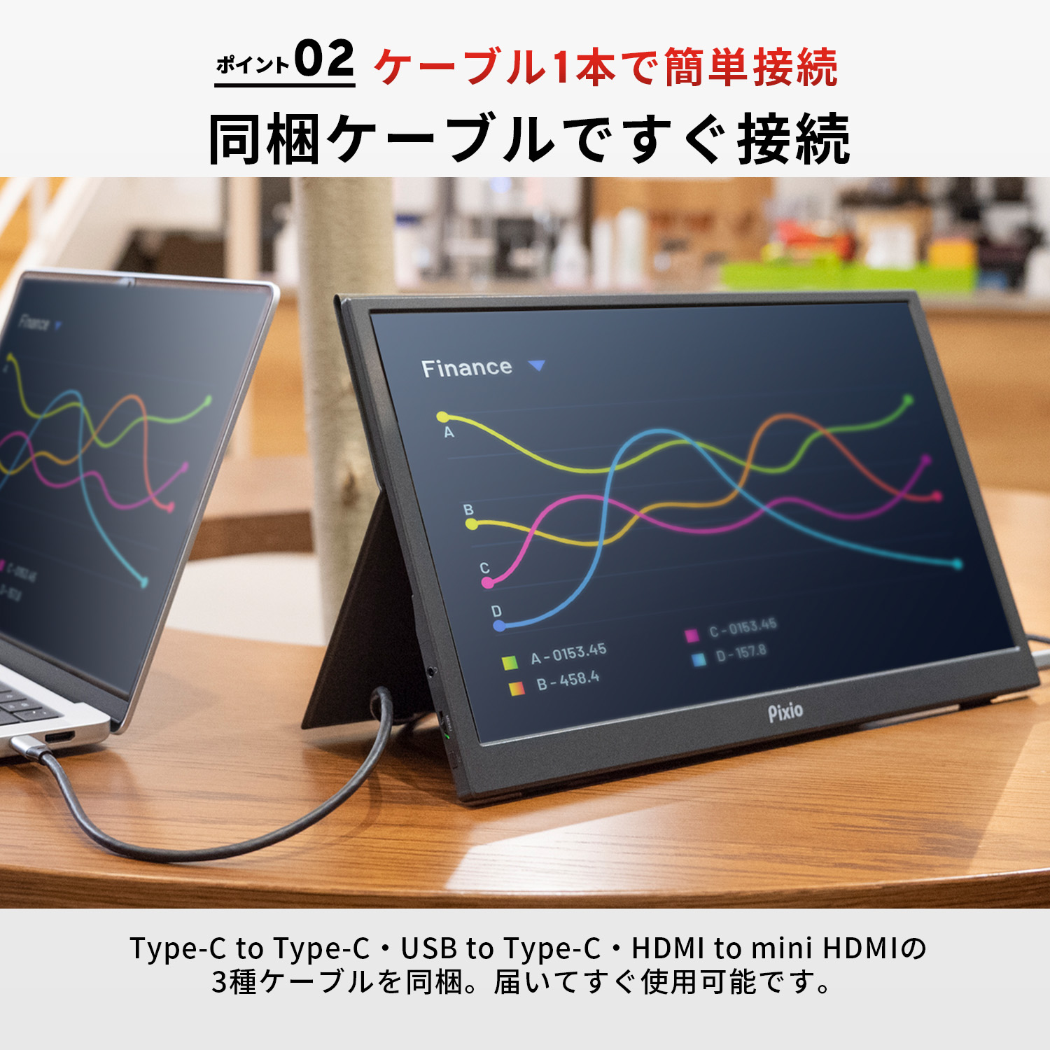 楽天市場】モバイルモニター 15.6インチ スタンド付 薄型 モニター