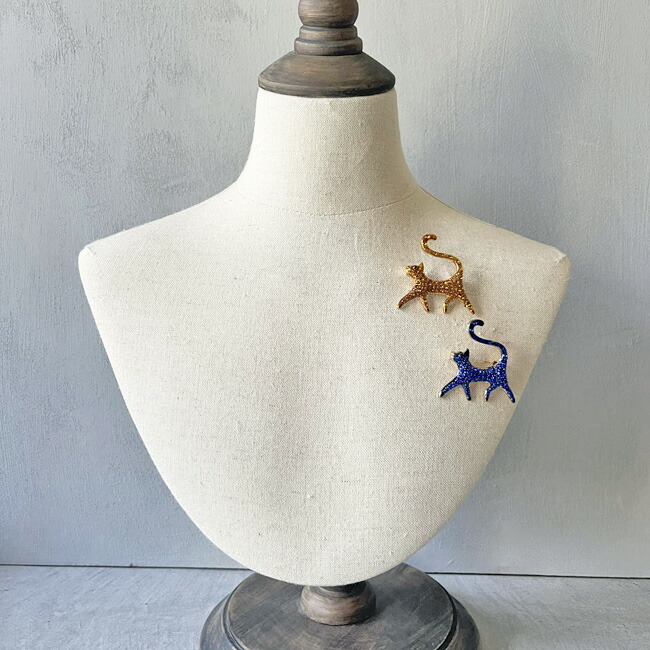 サインなしクリスタルラインストーン 子猫 ブローチピン 楽天市場