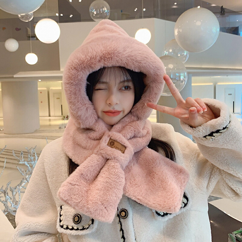 楽天市場】ボア ストール ファー ティペット マフラー 一体型 フード