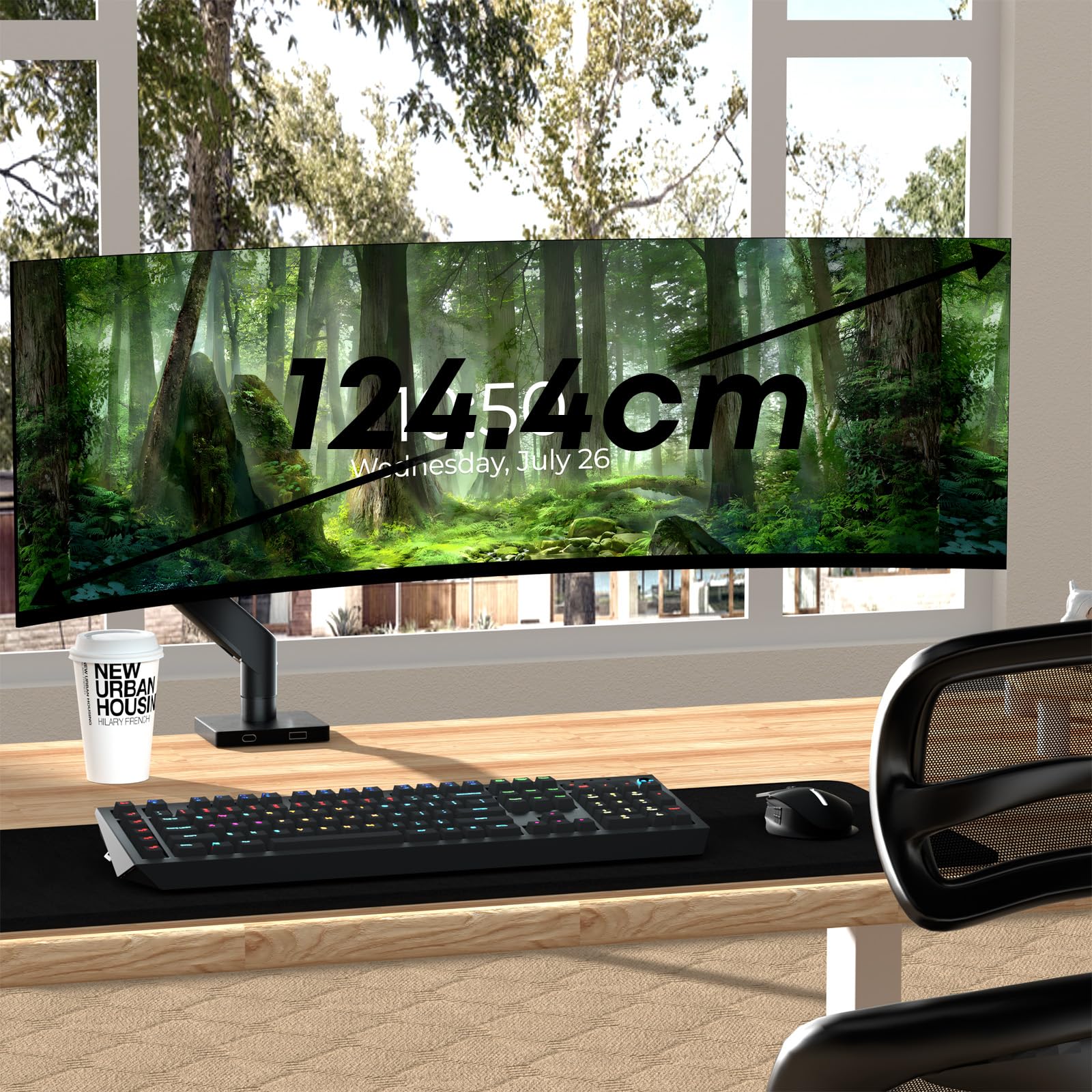 楽天市場】【送料無料】ACCURTEK 高耐荷重 モニターアーム メカニカル