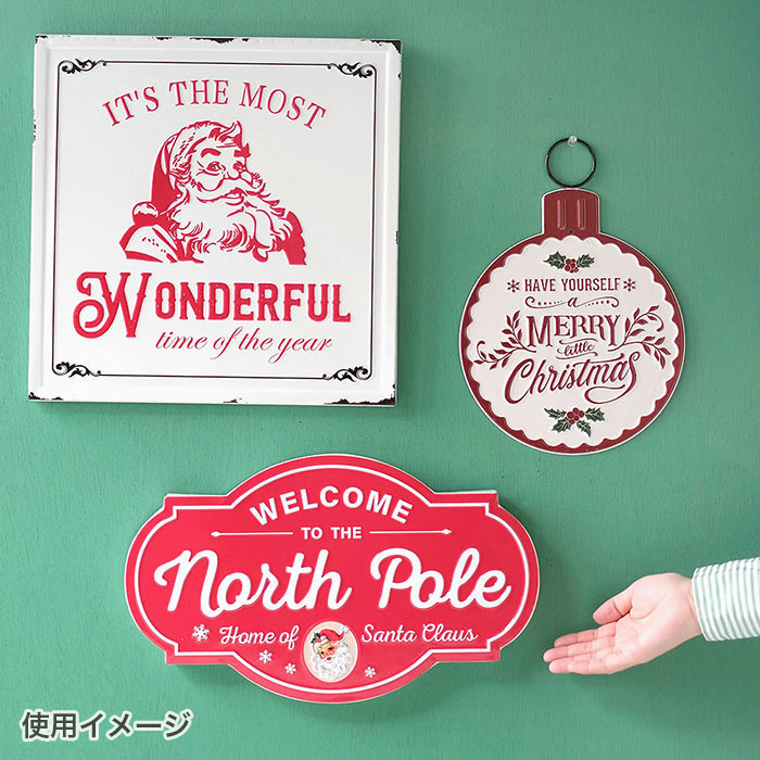 楽天市場】クリスマス 飾り 壁掛け おしゃれ CMブリキサインボード