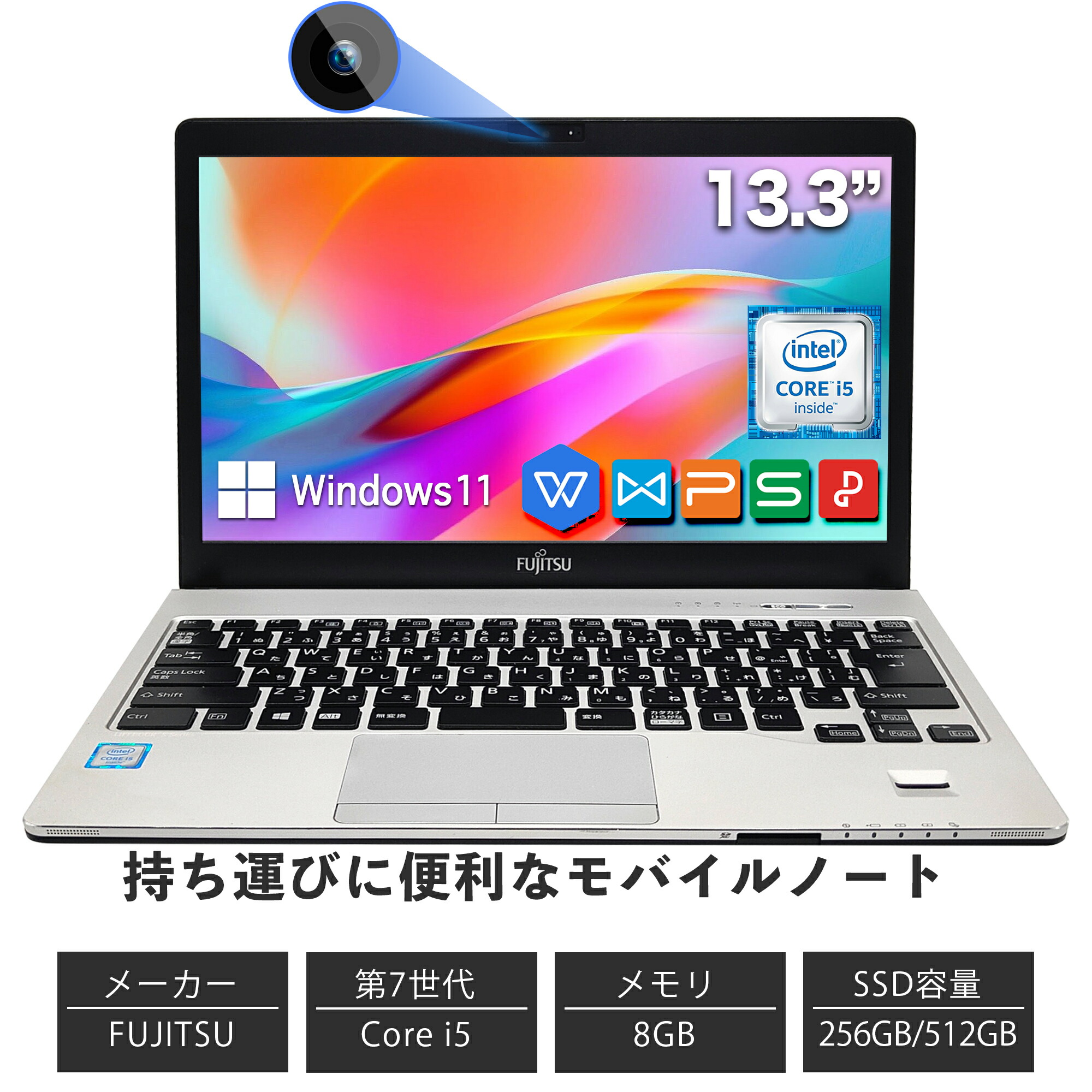 FUJITSUデスクトップノートPC 大画面 Corei7 第7世代 オフィス付