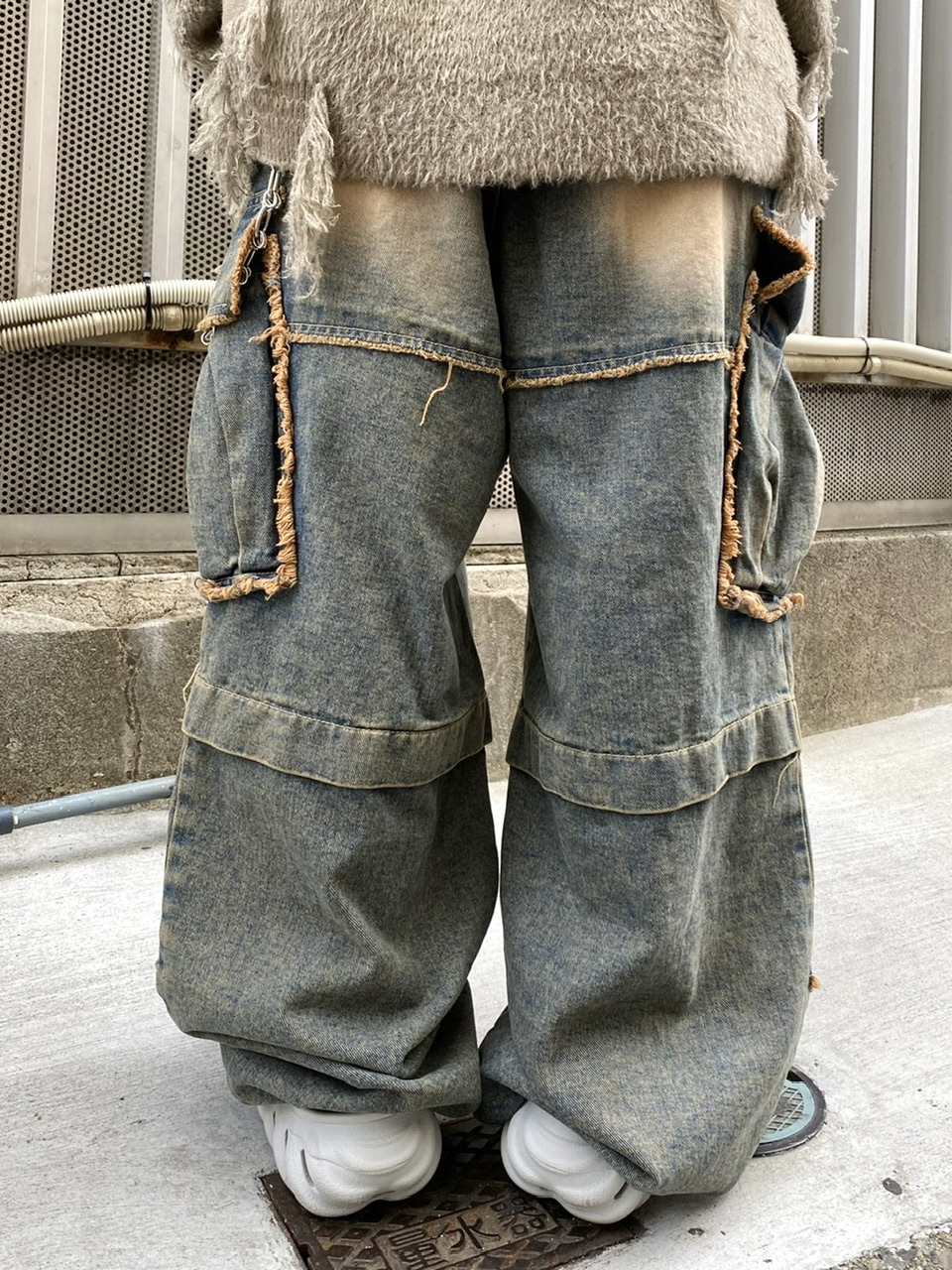 楽天市場】正規品【 XU grunge denim cargo pants (2color)】 エックス