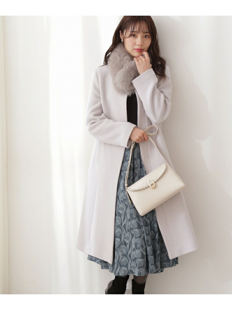 楽天市場】ファー付きノーカラーコート PROPORTION BODY DRESSING