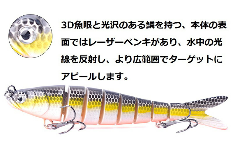 楽天市場】6本セット ビッグベイト ルアー ゆらゆら シーバス ルアー