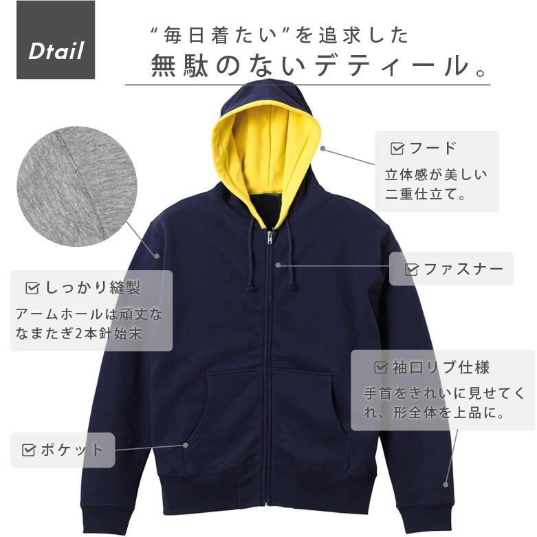 楽天市場】パーカー メンズ ジップアップパーカー 裏毛パイル地 大きめ