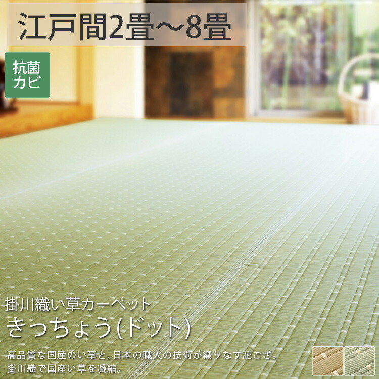 楽天市場】い草 カーペット ラグ 江戸間6畳 花ござ おしゃれ シンプル
