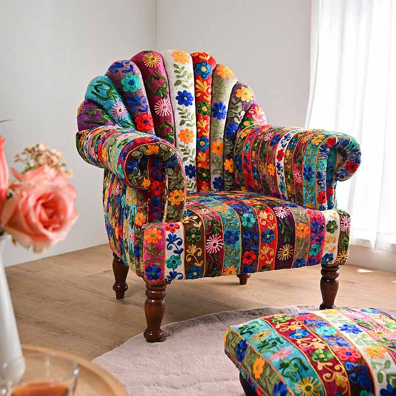 楽天市場】ソファ 1人掛け 一人掛け 肘付き チェア 椅子 パッチワーク