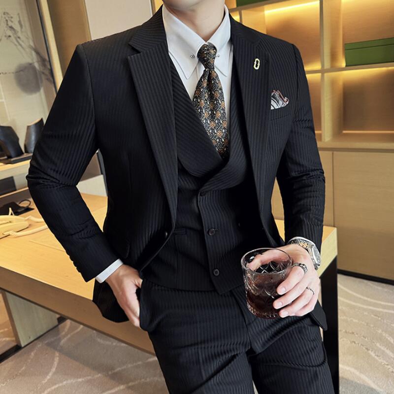 楽天市場】スリーピーススーツ メンズ スリム スーツ セットアップ