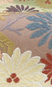 楽天市場】正絹 西陣袋帯 菊花縫箔文 : 楽市きもの館