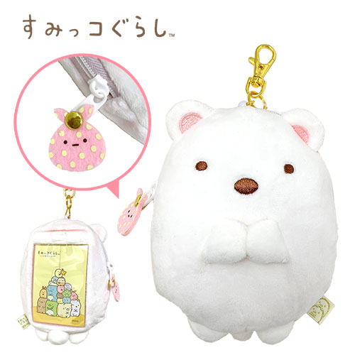 楽天市場】特価EM【すみっコぐらし ぬいぐるみ リール付 パスケース