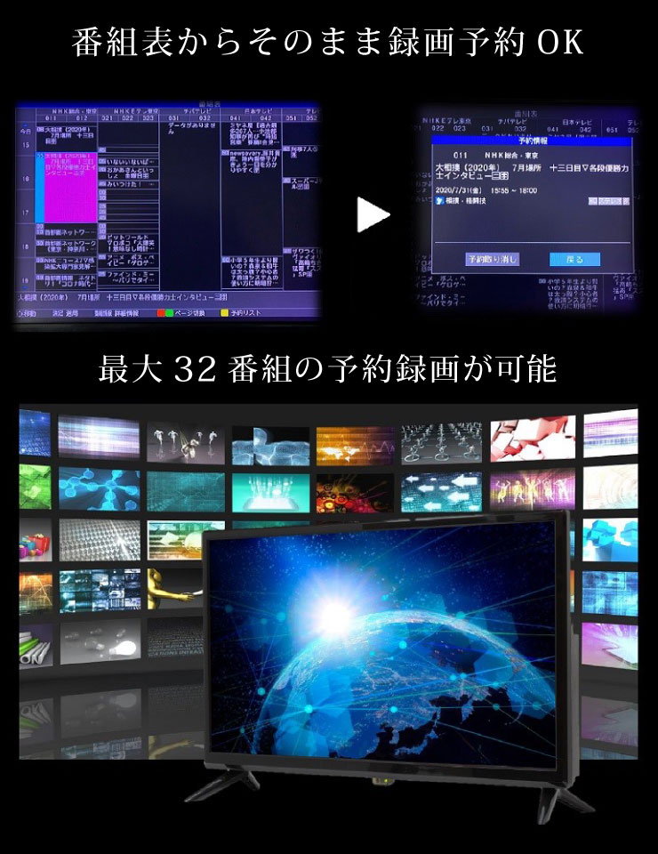 楽天市場】19型 液晶テレビ 外付けHDD録画対応 LE-1912TS 19V 19インチ