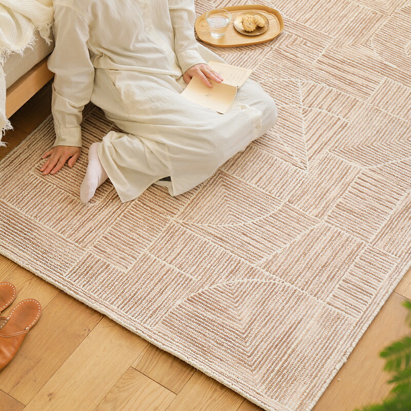 楽天市場】ラグマット ラグ TERRE Bタイプ 120×180 ウール ジュート