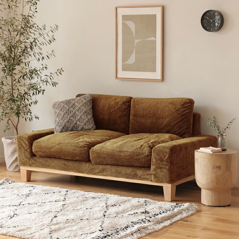 楽天市場】2人掛けソファー folk／NA 北欧 ナチュラル ファブリック