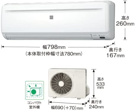 楽天市場】CORONA コロナ RC-2222R-W エアコン 冷房専用 ReLaLa 主に6