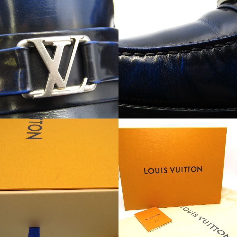 楽天市場】【中古】LOUIS VUITTON ルイヴィトン 9.5 レザーローファー