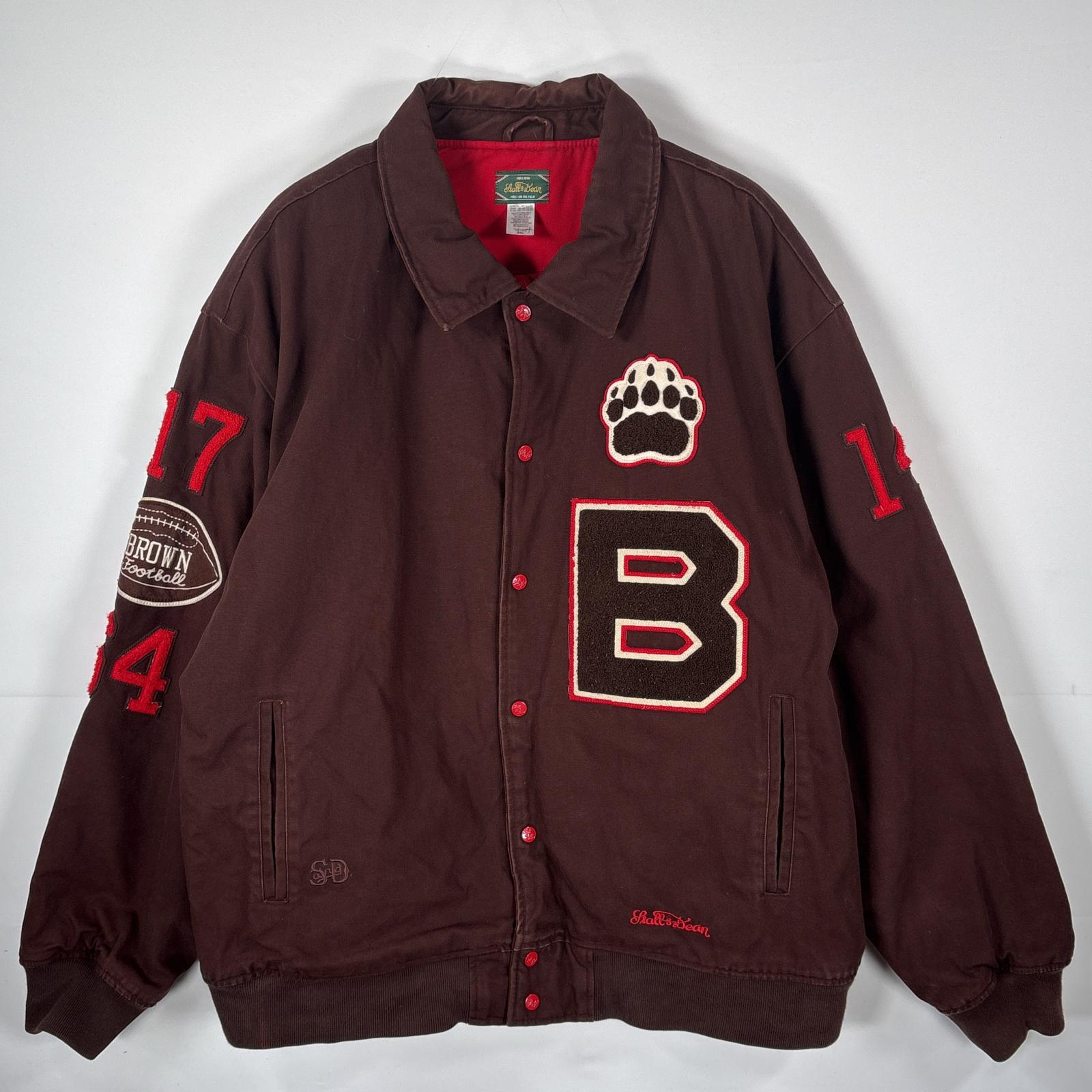 J.PRESS スタジャン 袖レザー ワッペン 裏地キルティング ブラウン L J