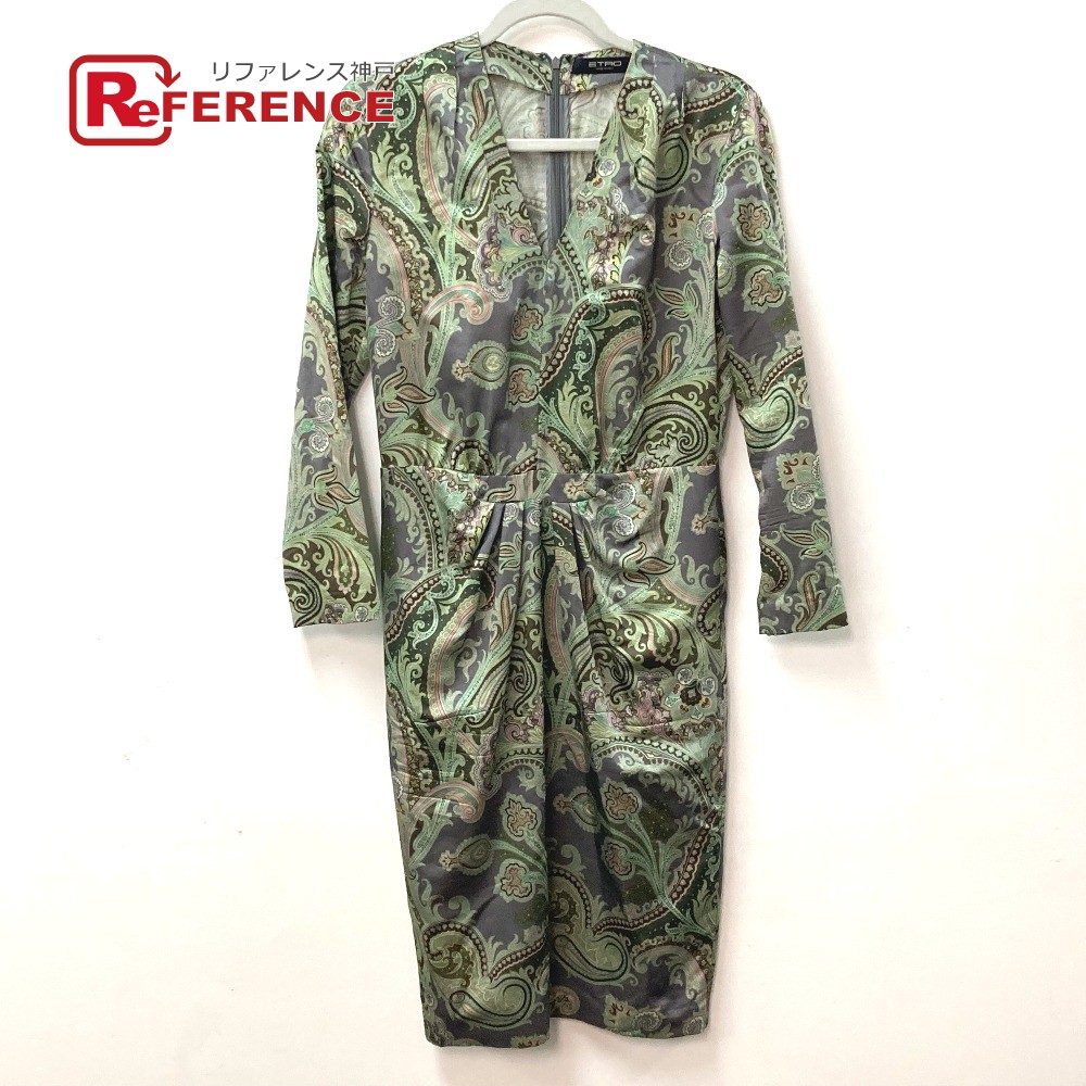 楽天市場】ETRO エトロ アパレル ペイズリー柄 袖あり ワンピース