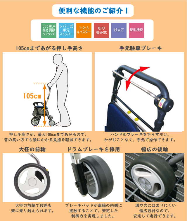 楽天市場】スタンダードシルバーカー ST003-L シルバーカー 幸和製作所