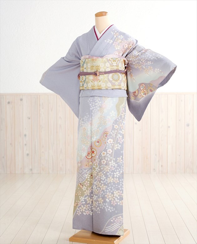 楽天市場】訪問着 藤色（着物｜和服）：レディースファッションの通販