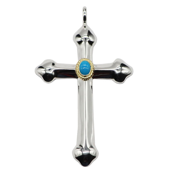 楽天市場】TADY&KINGラージクロスSV金縄ターコイズ : TADY＆KING楽天市場店