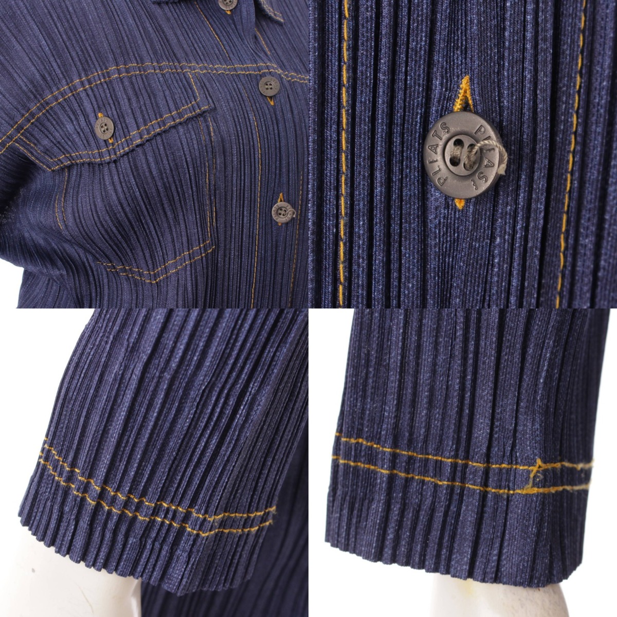 PLEATS PLEASEデニム風 長袖ボタン付きカットソー 楽天市場】issey