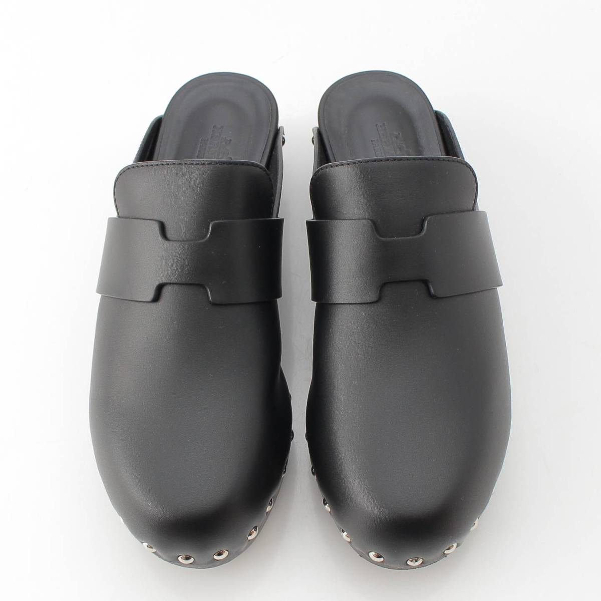 楽天市場】【エルメス】Hermes カリャ レザー スタッズ 厚底 ミュール