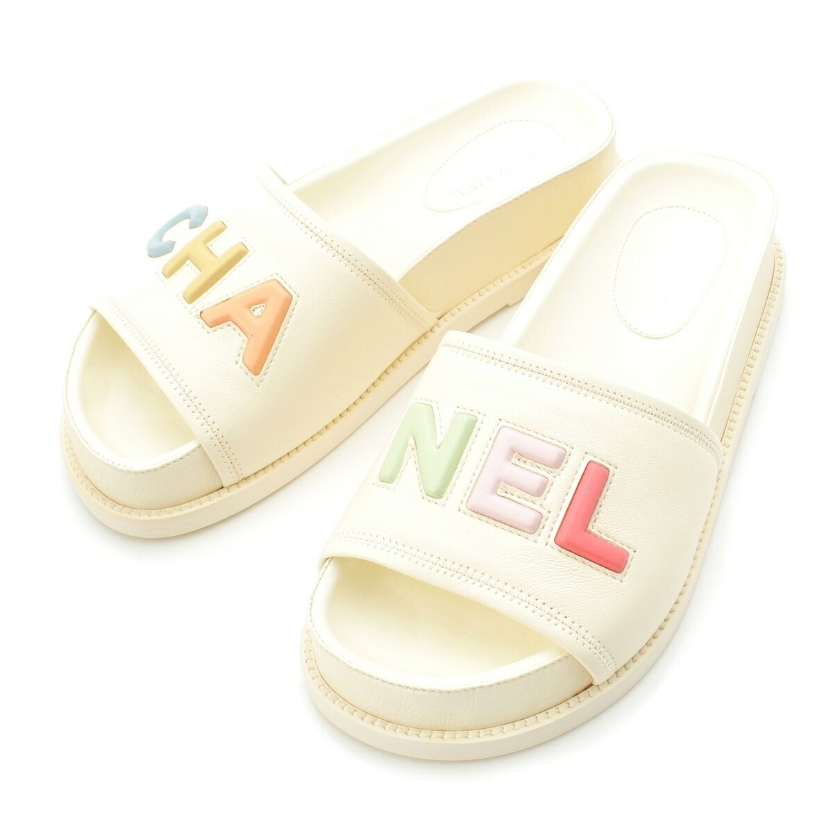 楽天市場】ミュール（ブランドシャネル・カラーホワイト）（レディース