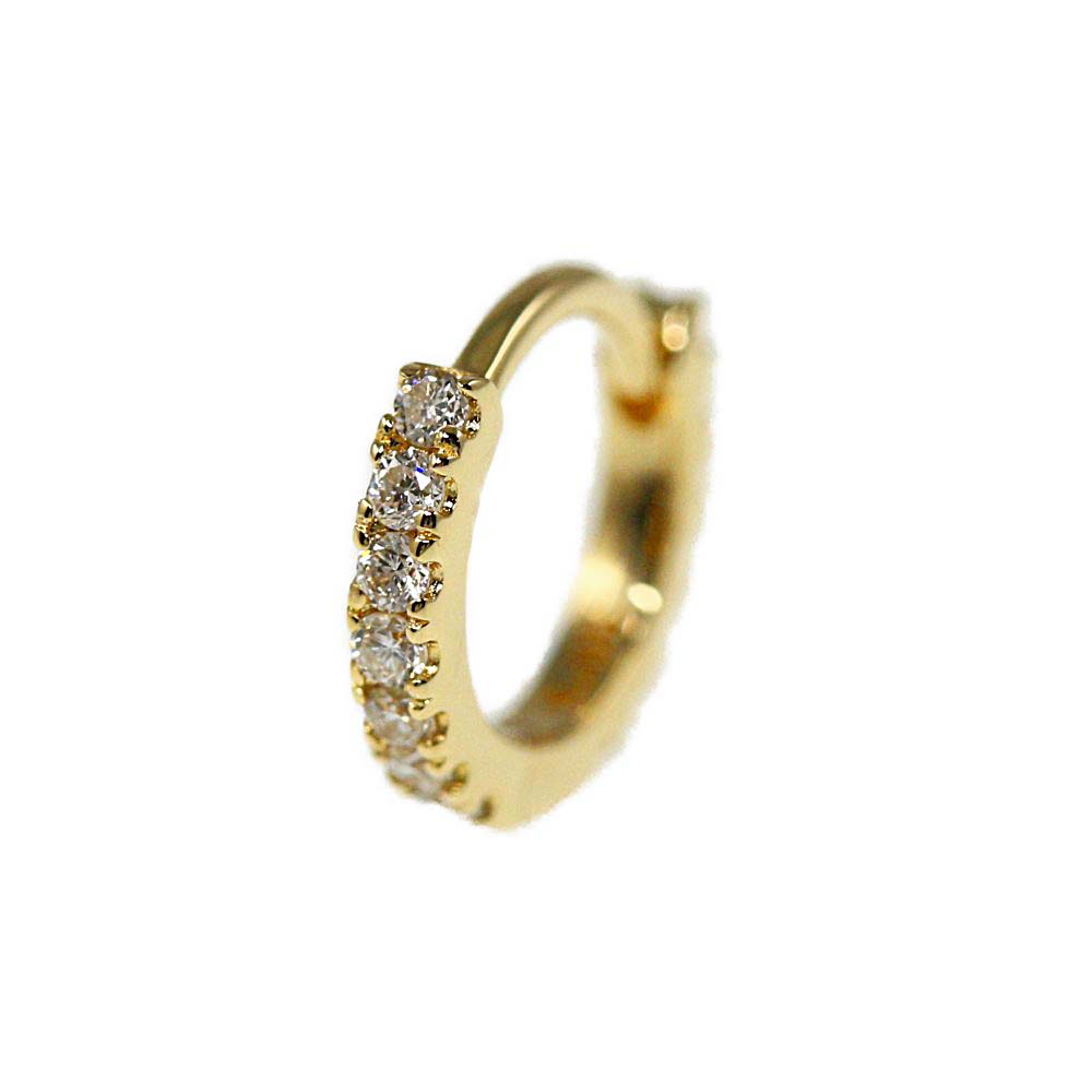 楽天市場】スタージュエリー Click hoop ダイヤモンド片方フープピアス