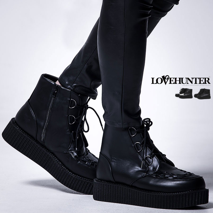 Love Hunter スタッズ付き黒ロングブーツ y2k 楽天市場】