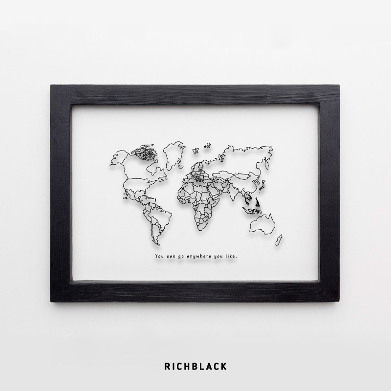 楽天市場】クリアポスター 世界地図 A4地図 抽象画 線画 北欧 北欧風