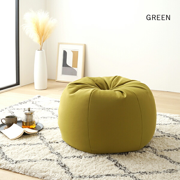 L 新品 ビーズクッション カーキ ビーズソファ コンプ 北欧 フロア 1人