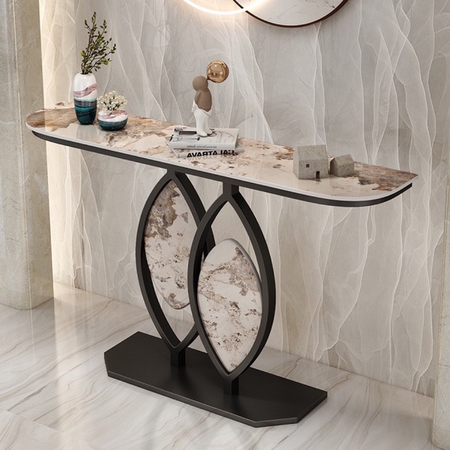 楽天市場】A018500高級コンソールテーブル 岩板サイドテーブル 玄関