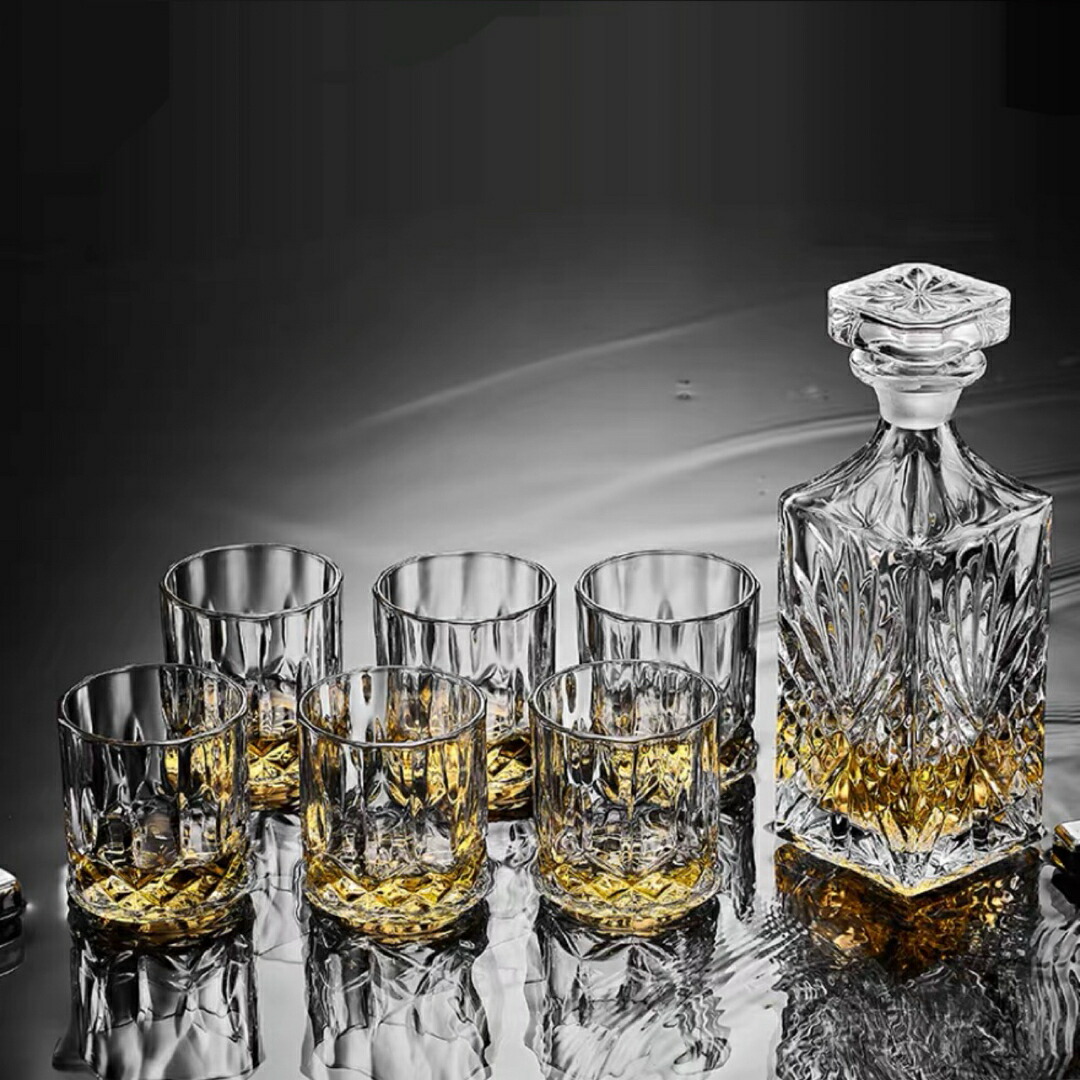 楽天市場】A038484高級デカンタとグラスセット ガラス食器 ウイスキー