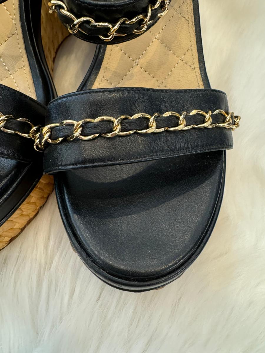 楽天市場】【中古】 CHANEL （シャネル）ウエッジソール ココマーク