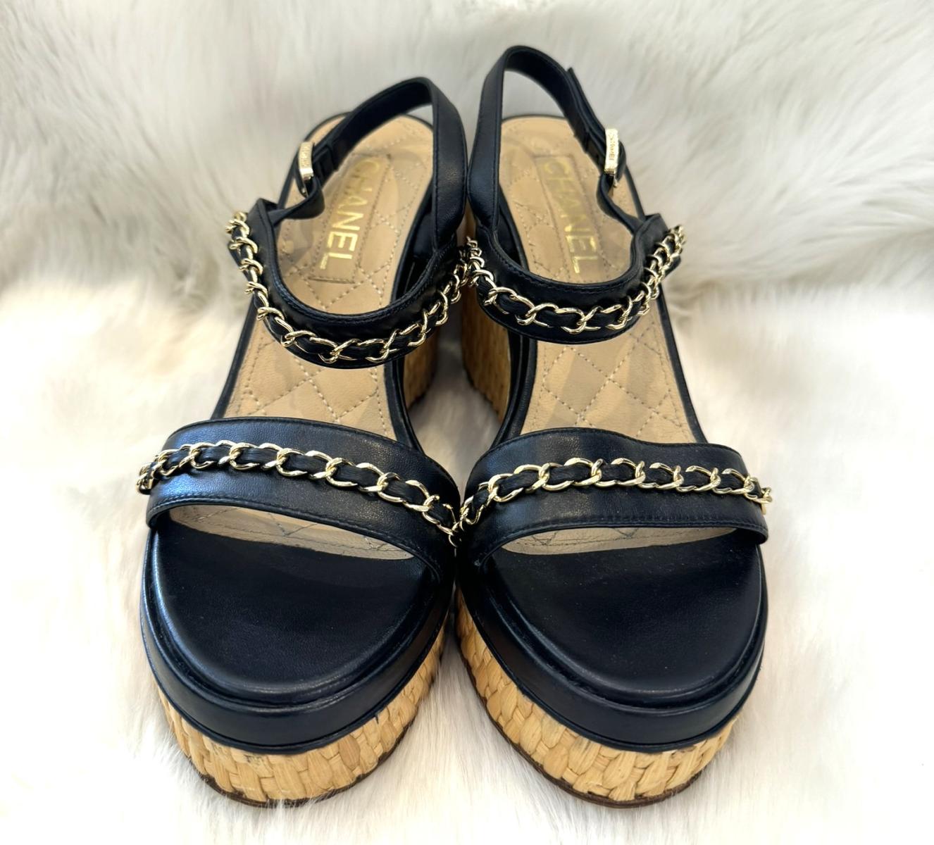 楽天市場】【中古】 CHANEL （シャネル）ウエッジソール ココマーク