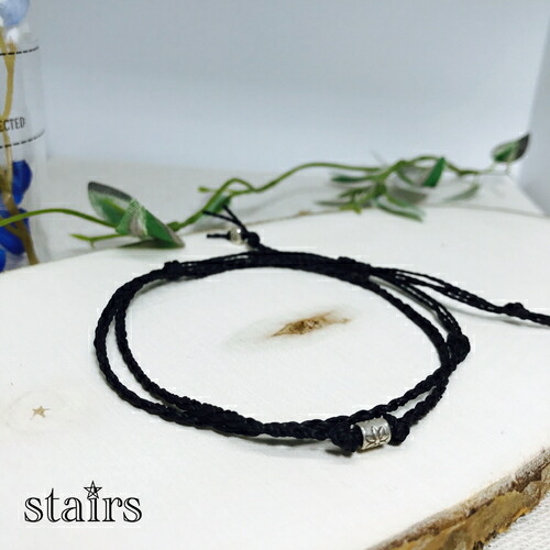 楽天市場】カレンシルバー ブレスレット メンズ ワックスコード 2連