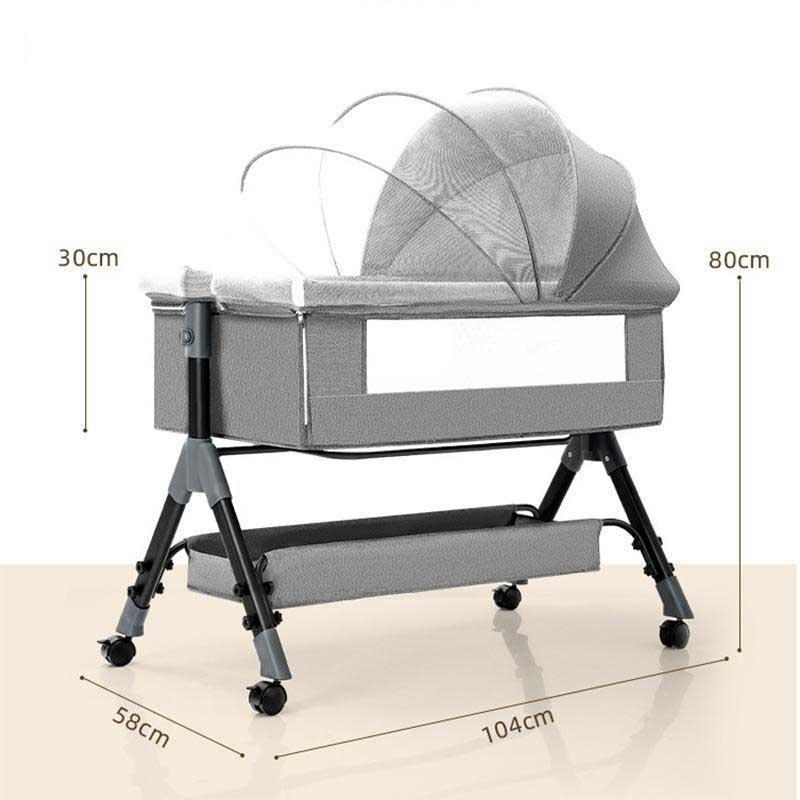 911】✨美品✨ 多機能ベビーベッド ピンク ゆりかご 蚊帳付き 911】✨美