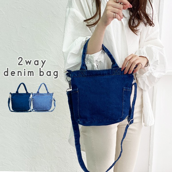 楽天市場】ショルダーバッグ デニム 2way ショルダー トートバッグ