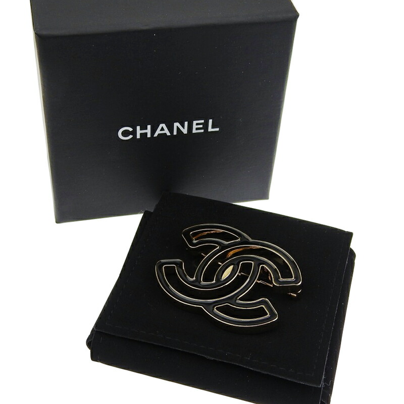 楽天市場】【中古】 シャネル CHANEL ココマーク ブローチ GP ブラック
