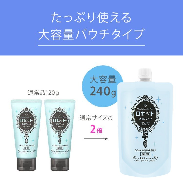 楽天市場】洗顔フォーム ロゼット洗顔パスタ アクネクリア WEB限定2倍
