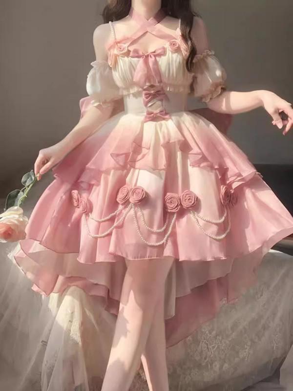 楽天市場】ロリータ jsk ワンピース 可愛い レディース ゴスロリ