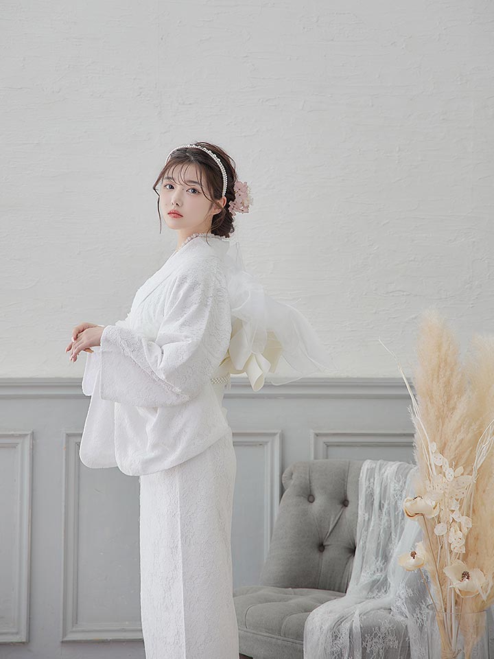 楽天市場】送料無料 【あす楽】【浴衣3点セット】白レース浴衣