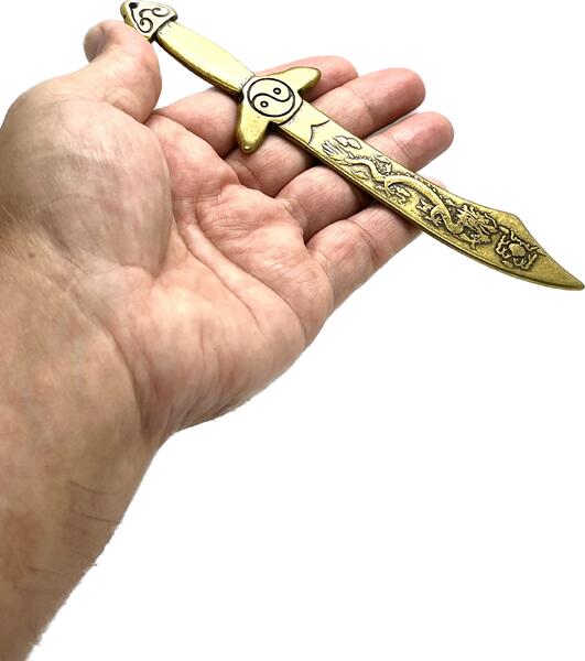 楽天市場】銅製魔除け【八卦刀】【太扱剣】 16cm ネコポス便なら【送料