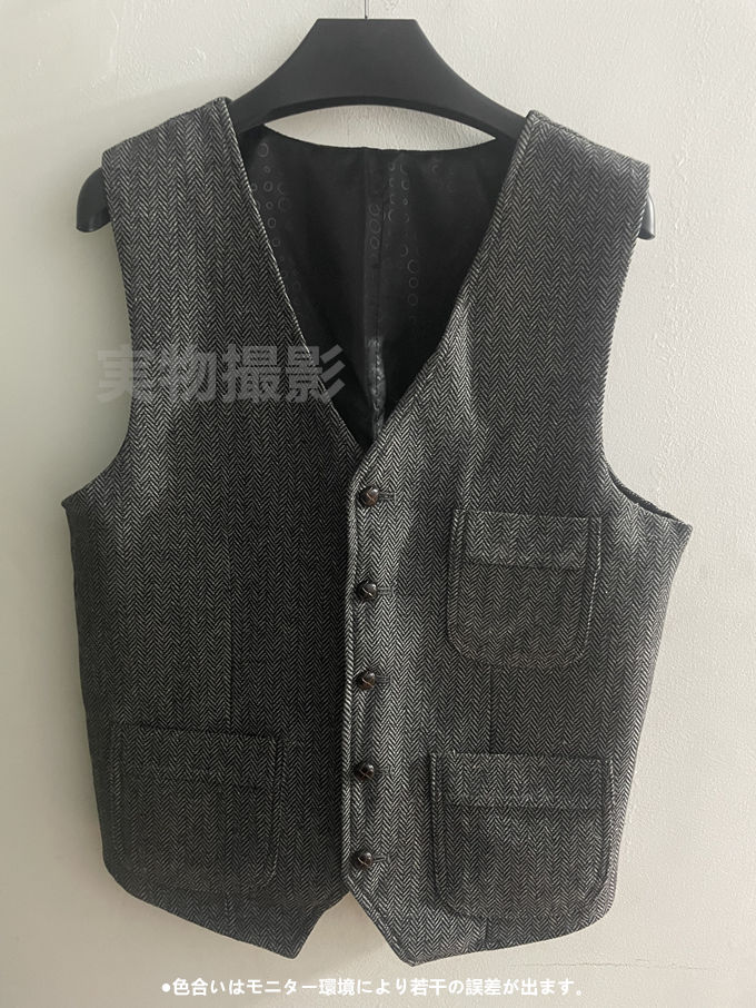楽天市場】ベスト メンズ スーツ ジレ ツイード ウール ヘリンボーン柄