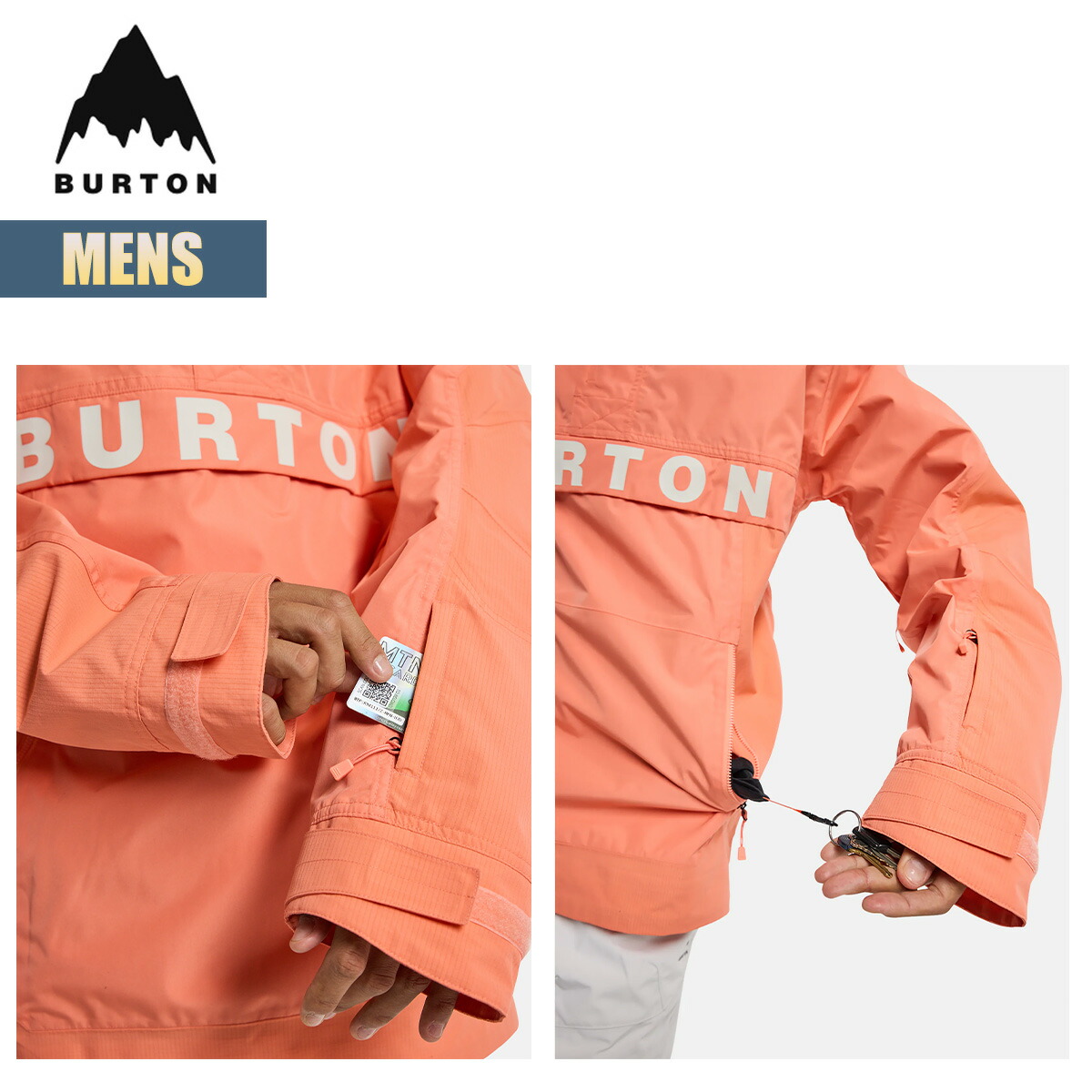 BURTON バートン子供用 フード付きジャケット Sサイズ オレンジ