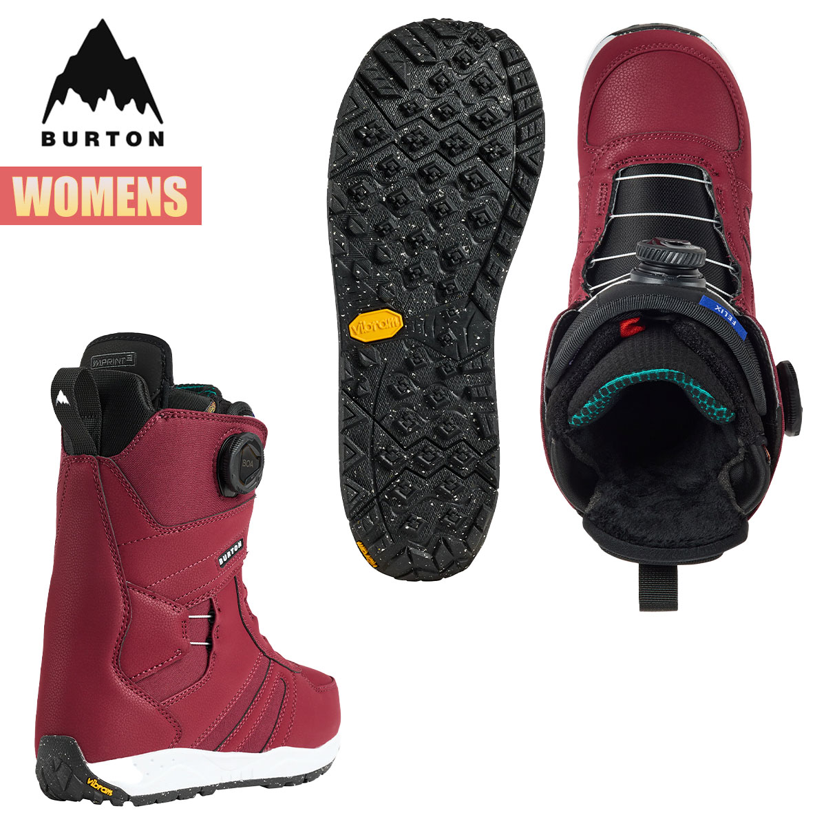 楽天市場】バートン スノーボードブーツ レディース 25-26 Burton