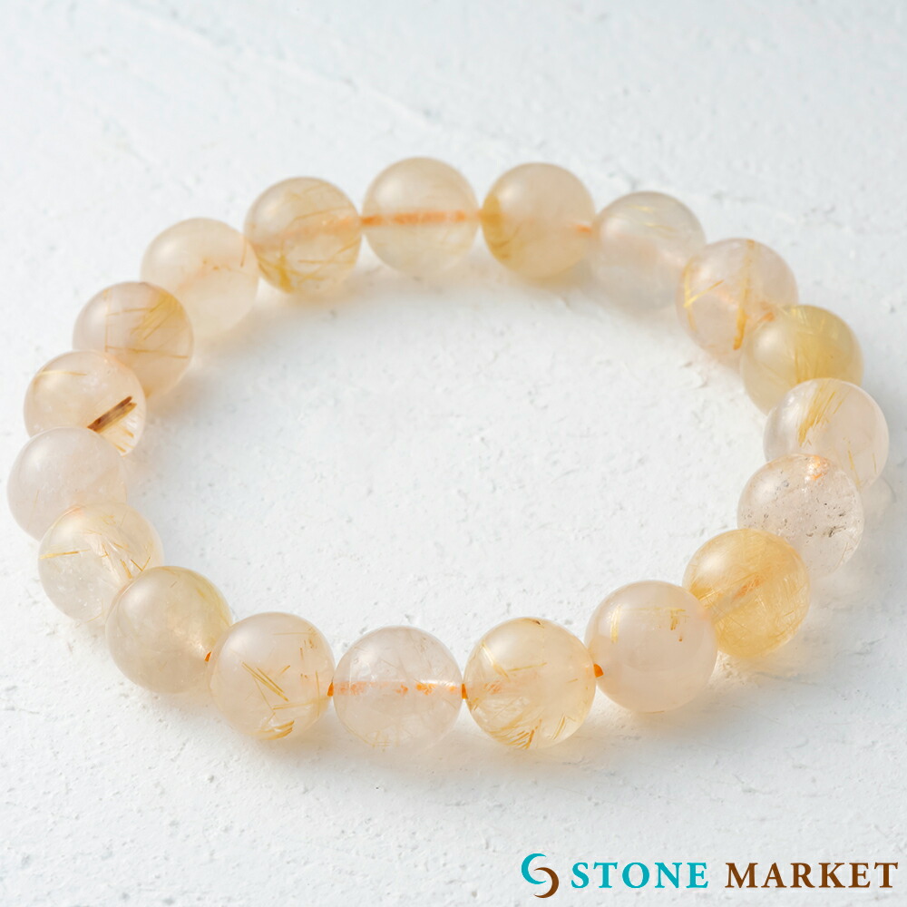 楽天市場】【単品売り】粒10mm/ルチルクォーツ/一連/天然石