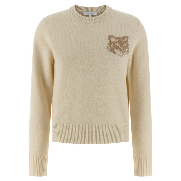 楽天市場】ベージュ ニット（ブランドメゾン キツネ）（セーター